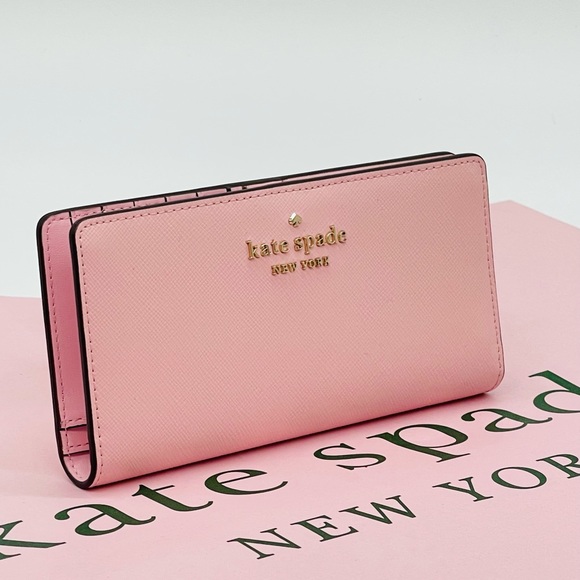 kate spade Handbags - Kate Spade Staci Large Slim Bifold Wallet Light Crepe